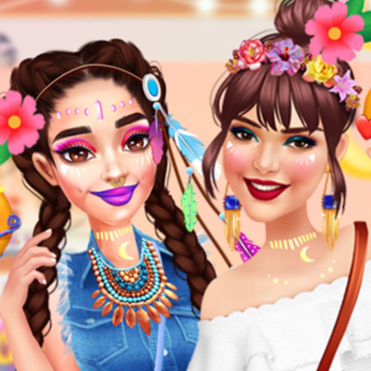 Install Celebrity Bffs Festival Fun Fashion Dress Up Game App