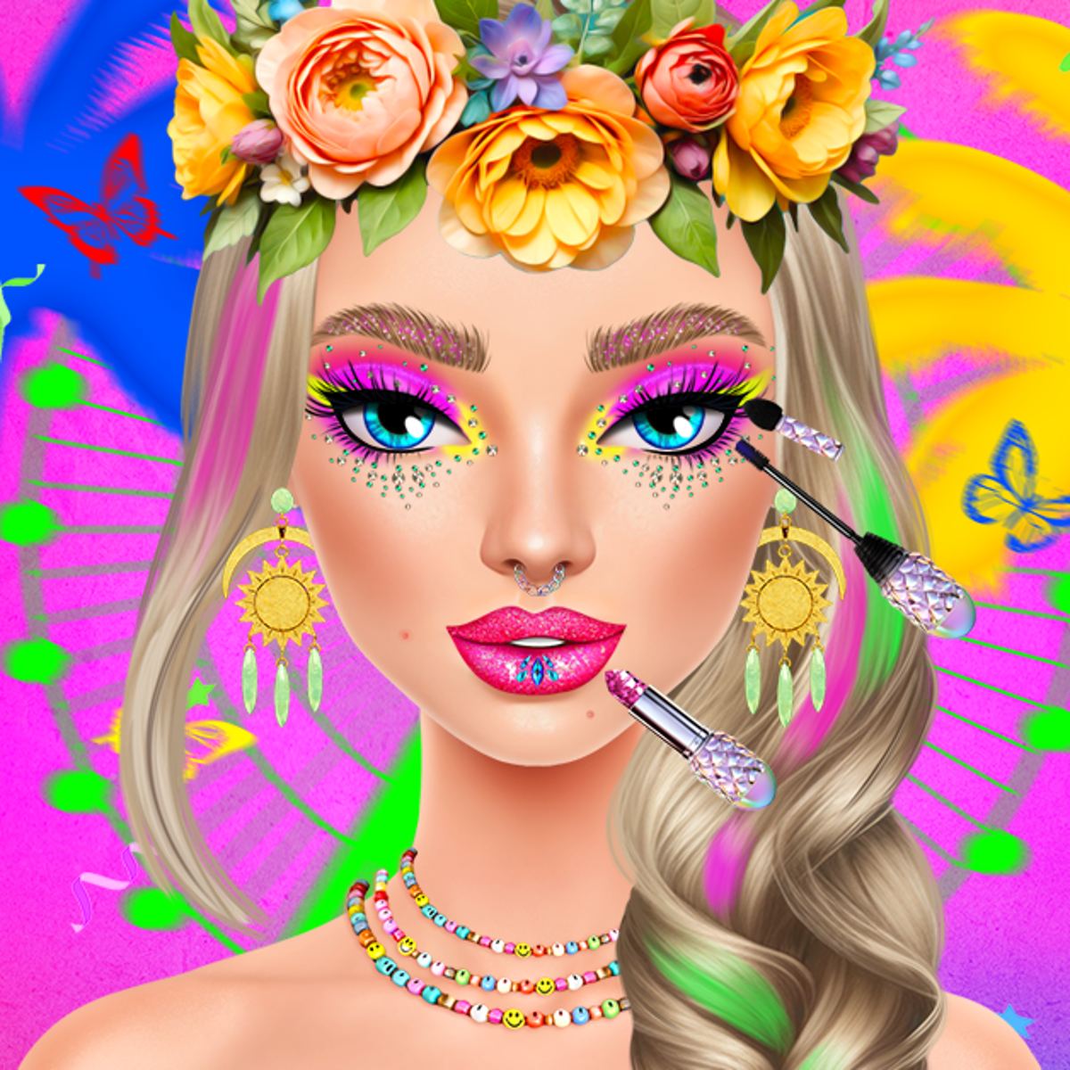 Install Festival Vibes Makeup Beauty Fashion Styling Game App