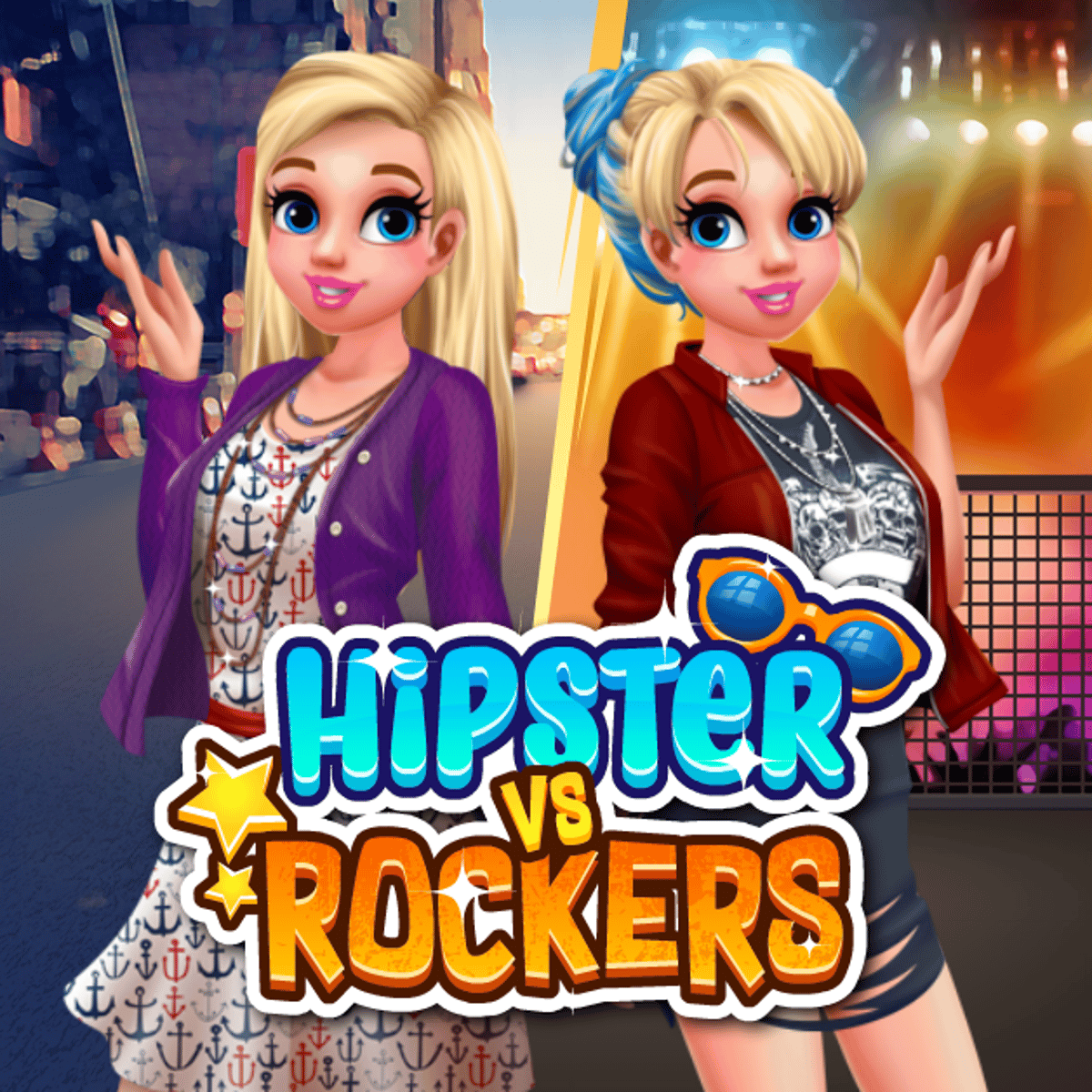 Install Hipster Vs Rockers Fashion Dress Up Battle Game App