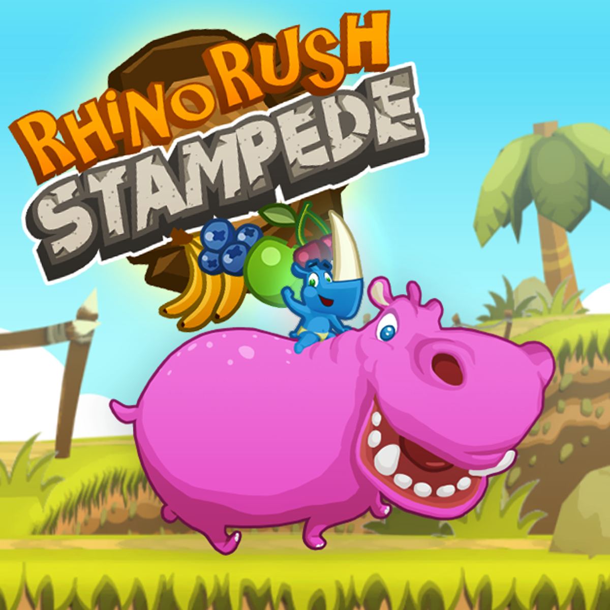 Install Rhino Rush Stampede Animal Running Adventure Game App