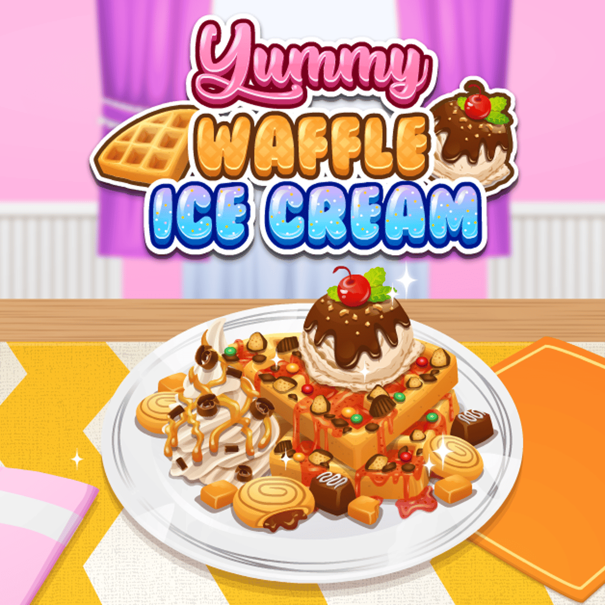 Install Yummy Waffle Ice Cream Dessert Cooking Simulator Game App