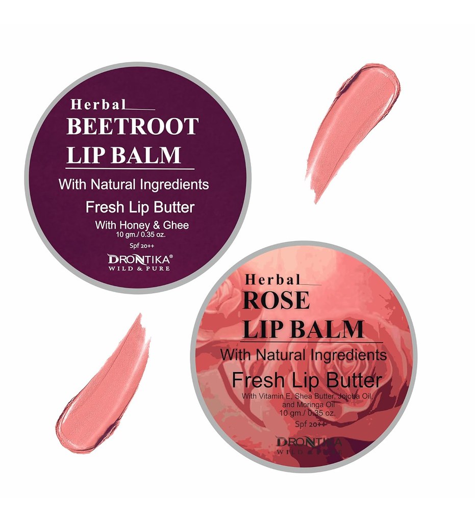 Unisex Herbal Dark And Chapped Lips Beetroot &amp; Rose Lip Balm Pack Of 2  (10gm)