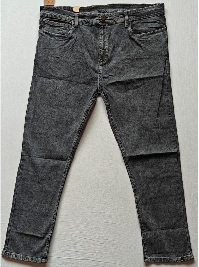 Men's Cotton Blended Solid Plus Size Jeans (Dark Grey)