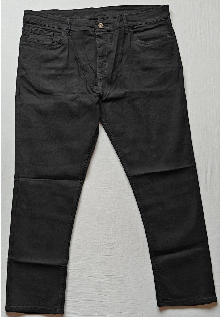 Men's Cotton Blended Solid Plus Size Jeans (Black)