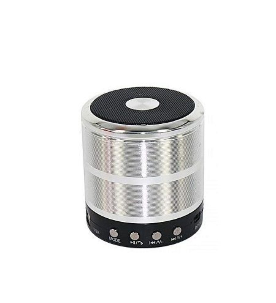 Plastic Rubber Wireless WS887 Bluetooth Speaker (Silver)