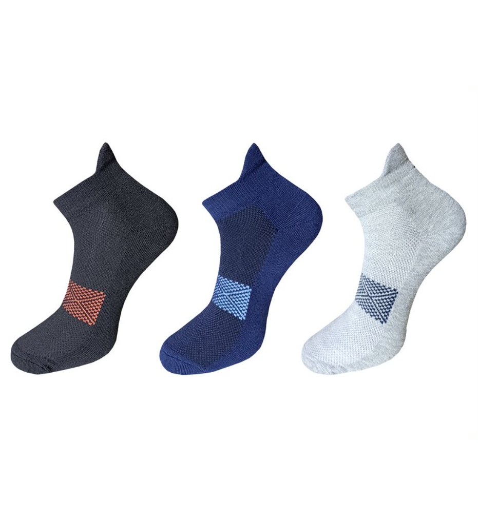 3_Pair Set Unisex Casual Cotton Printed Ankle Length Socks (Multicolor)