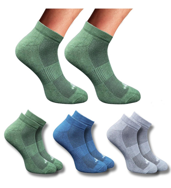 3_Pair Set Unisex Casual Cotton Printed Low Cut Socks (Multicolor)