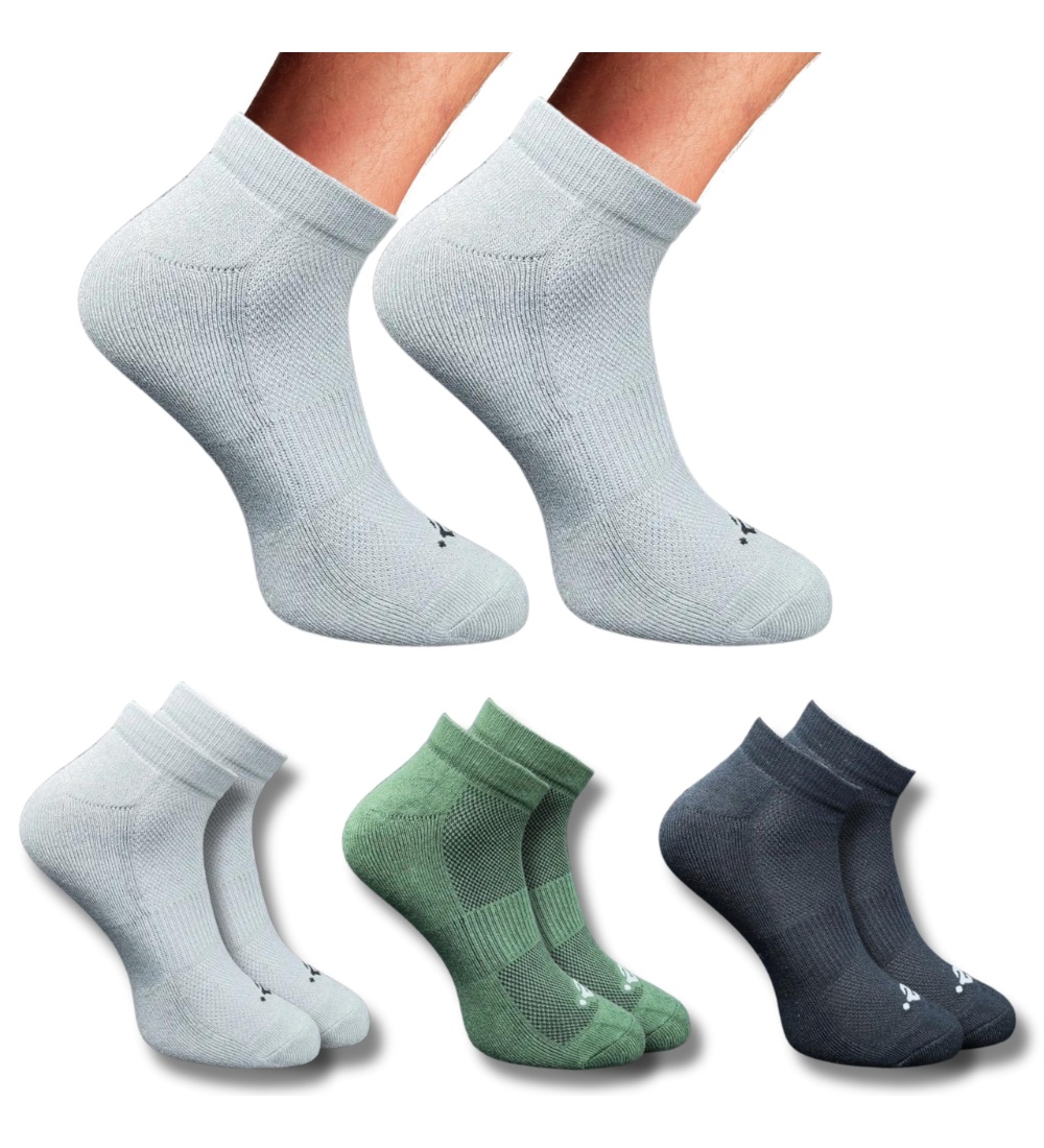 3_Pair Set Unisex Casual Cotton Printed Low Cut Socks (Multicolor)