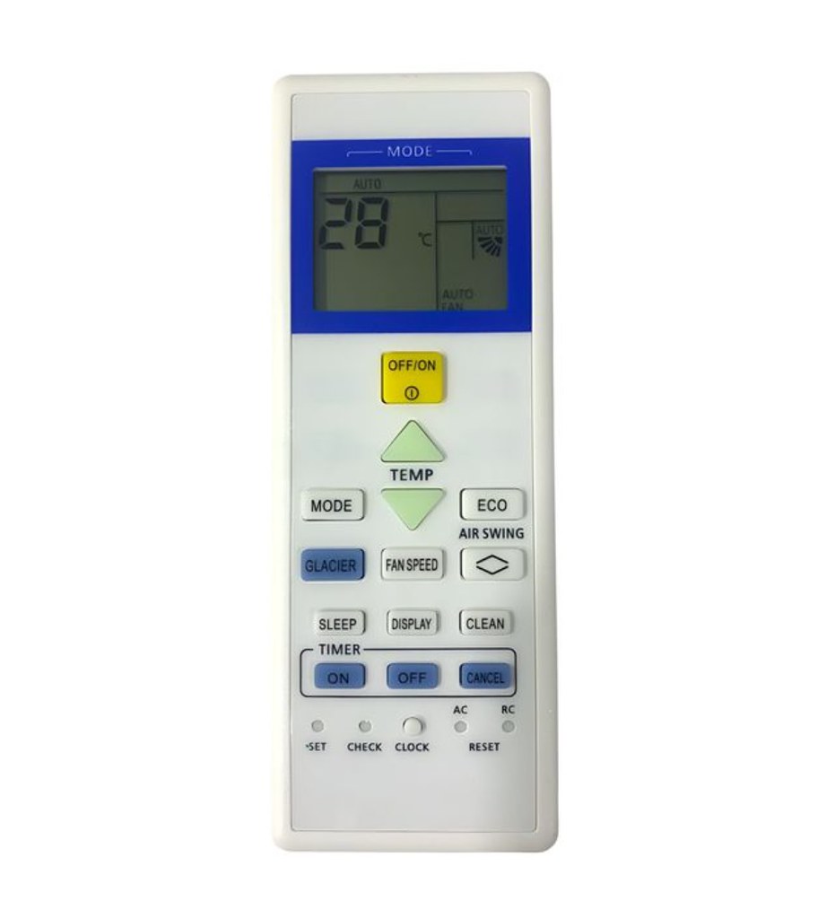 AC Remote No. 157D Compatible-Replacement for Sanyo AC Remote Control (White)