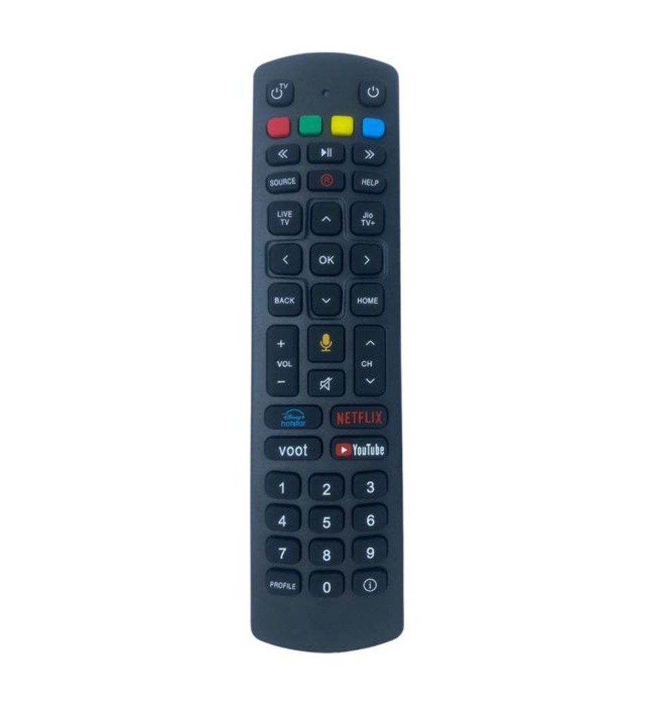 Set Top Box Remote No. 1096 With YouTube Functions Compatible-Replacement for Jio Fiber Set Top Box Remote Control (Black)