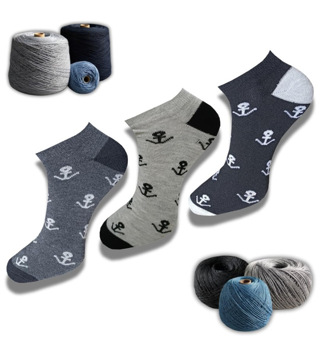 3_Pair Set Unisex Casual Cotton Printed Low Cut Socks (Multicolor)