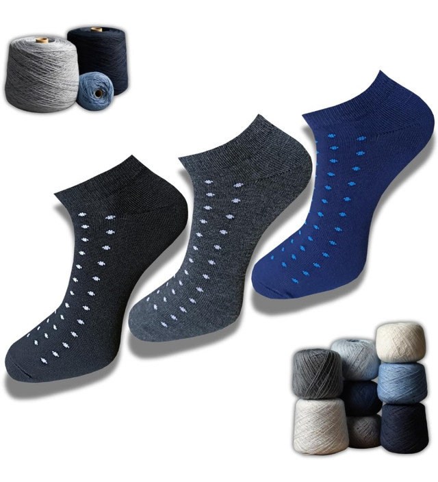 3_Pair Set Unisex Casual Cotton Printed Low Cut Socks (Multicolor)