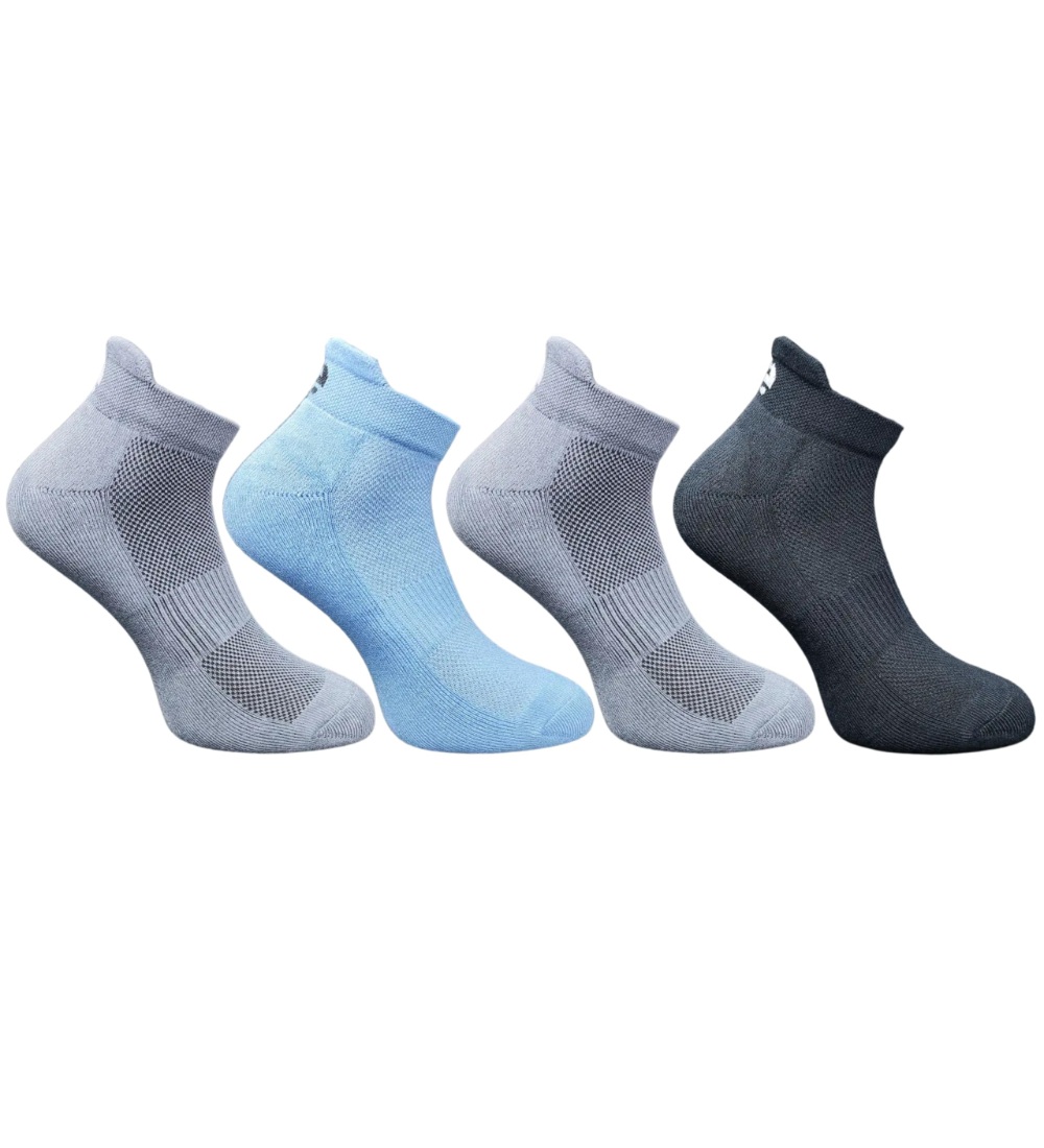 4_Pair Set Unisex Casual Cotton Printed Ankle Length Socks (Multicolor)