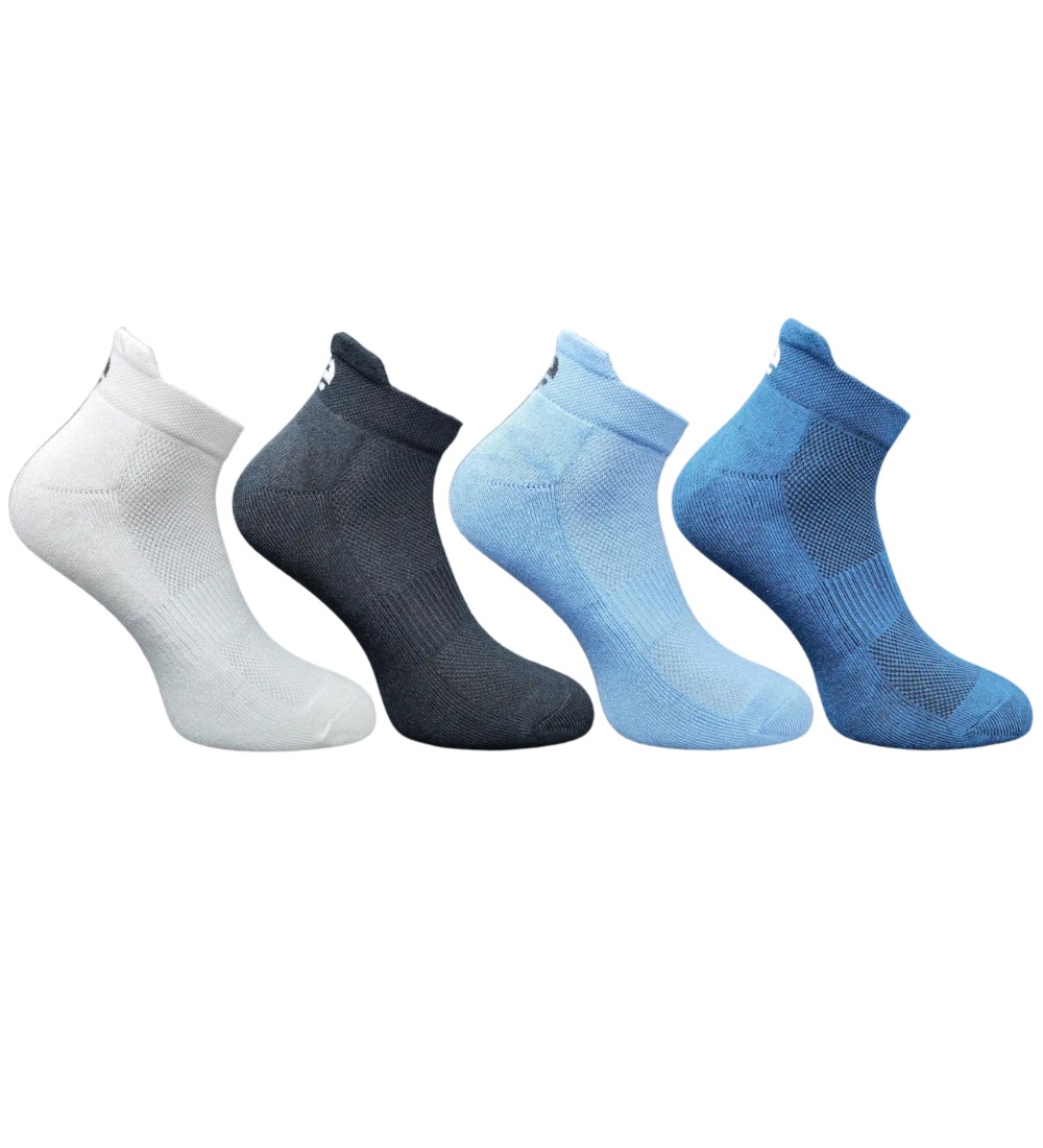 4_Pair Set Unisex Casual Cotton Printed Ankle Length Socks (Multicolor)