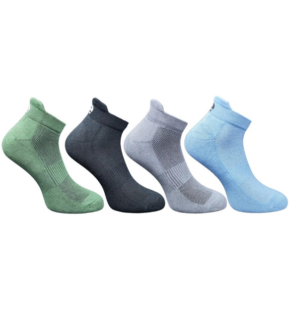 4_Pair Set Unisex Casual Cotton Printed Ankle Length Socks (Multicolor)