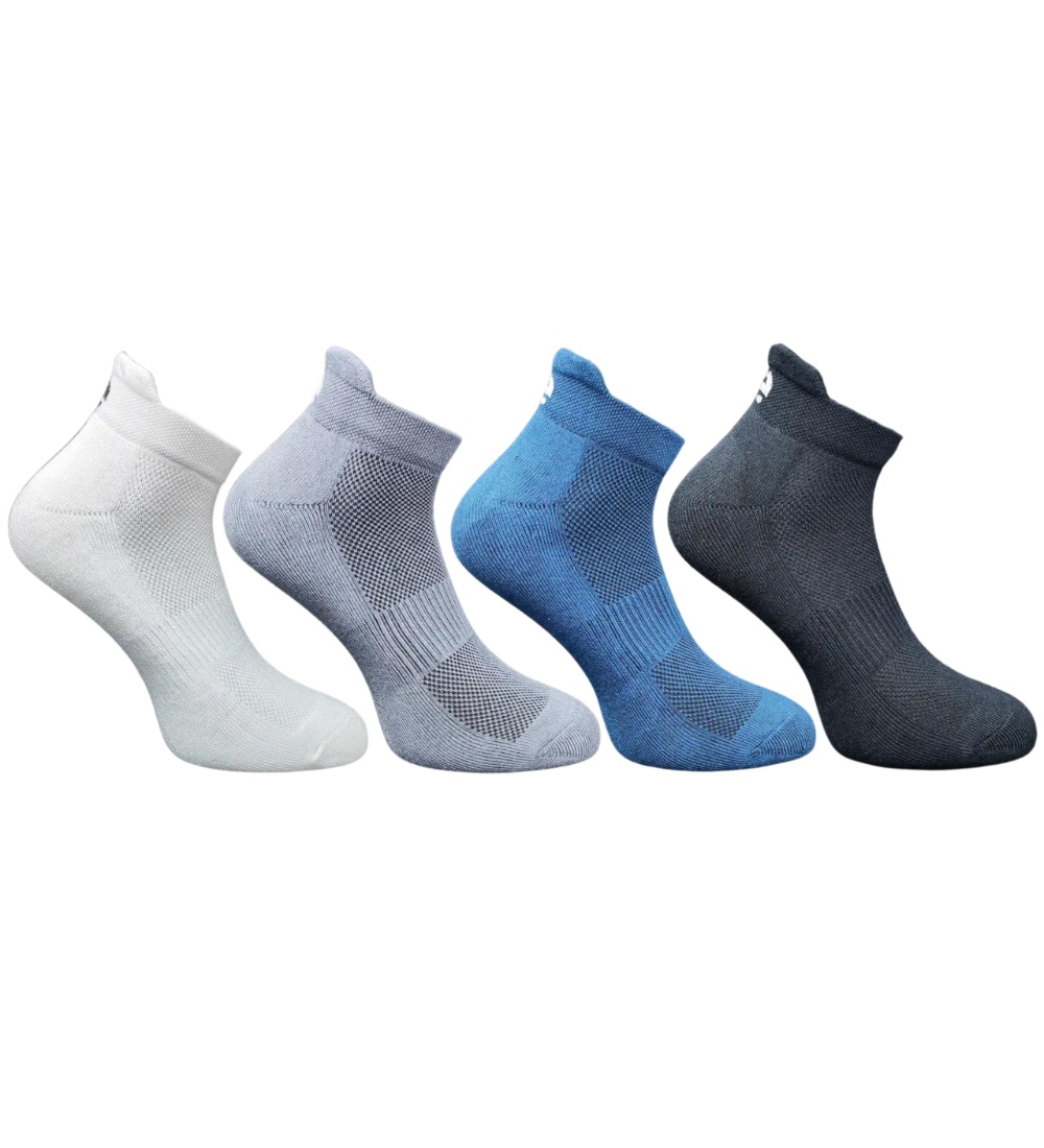 4_Pair Set Unisex Casual Cotton Printed Ankle Length Socks (Multicolor)