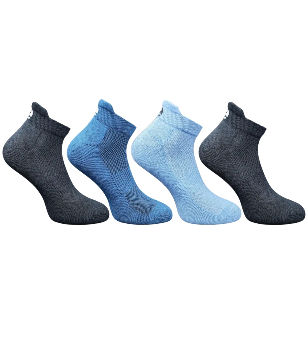 4_Pair Set Unisex Casual Cotton Printed Ankle Length Socks (Multicolor)