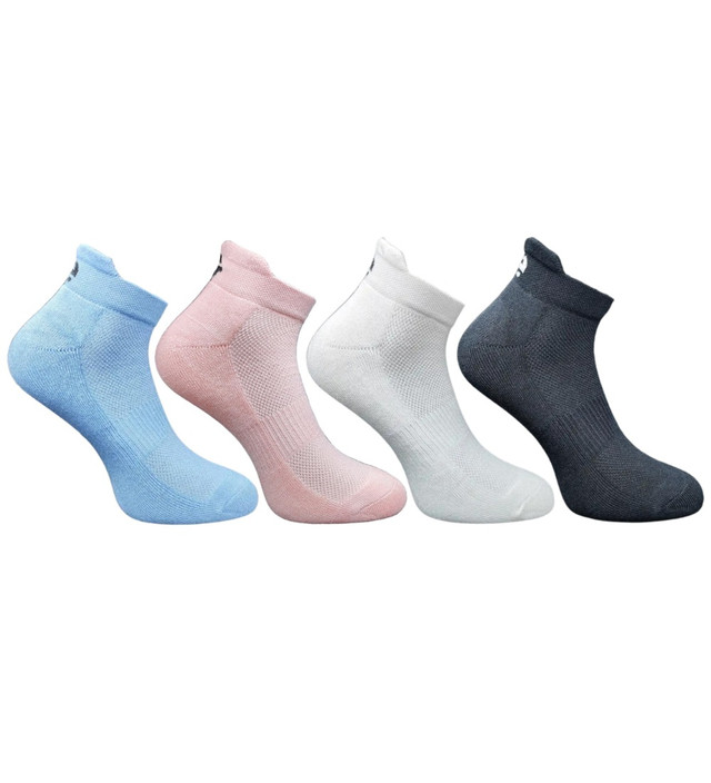 4_Pair Set Unisex Casual Cotton Printed Ankle Length Socks (Multicolor)