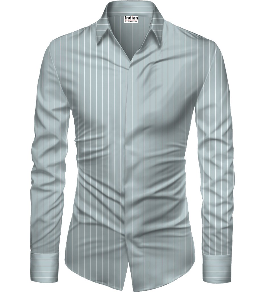 Men's Casual Floral Printed Cotton Blend Unstitched Shirt Fabric 1.6 Mtrs (Grey)