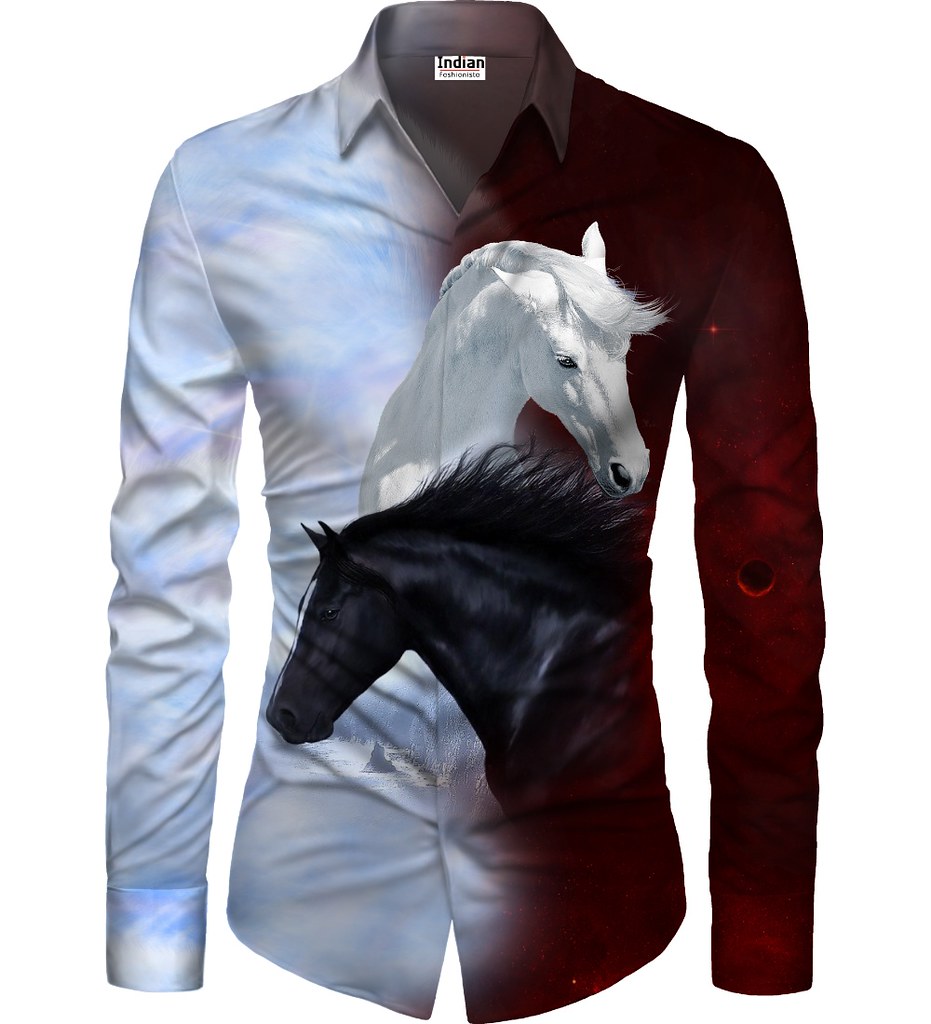 Men's Casual Floral Printed Cotton Blend Unstitched Shirt Fabric 1.6 Mtrs (Multicolor)