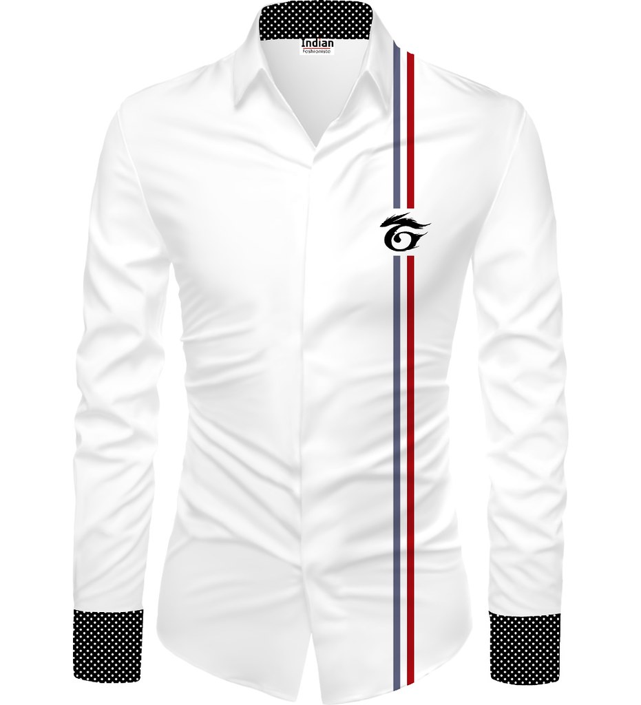 Men's Casual Floral Printed Cotton Blend Unstitched Shirt Fabric 1.6 Mtrs (White)