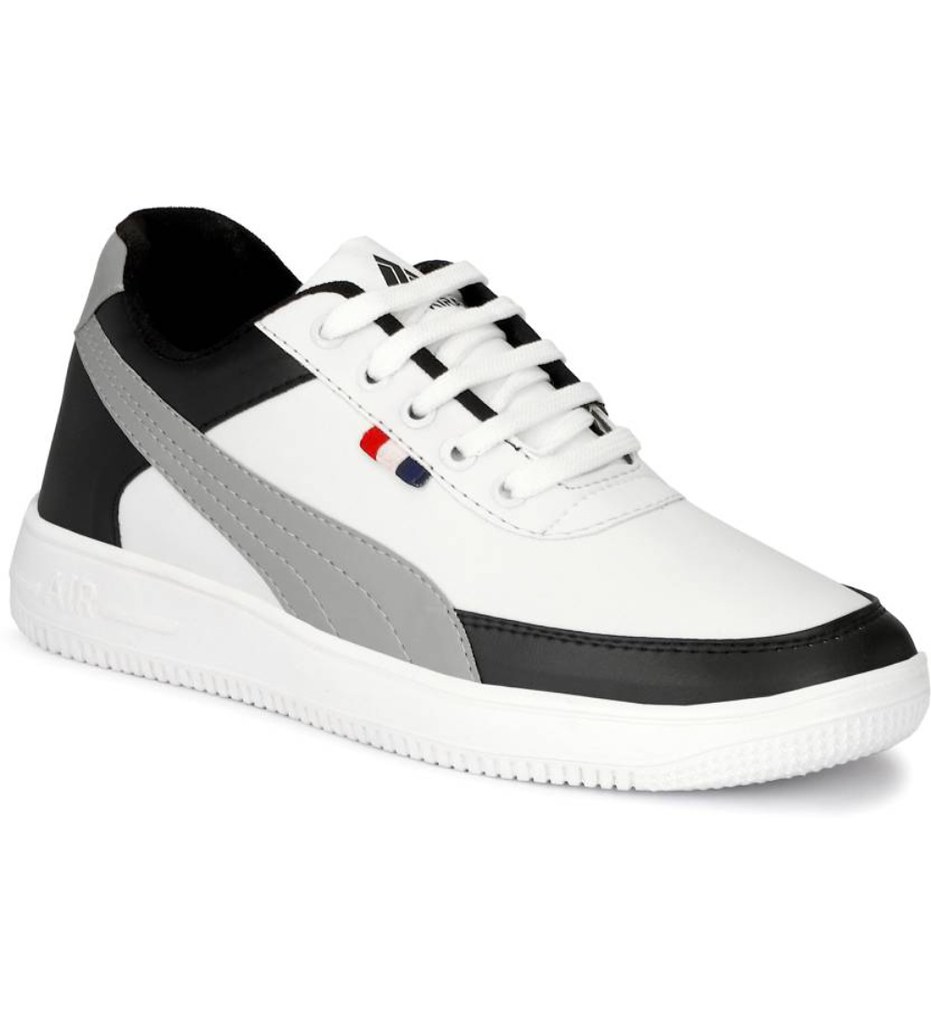 Men's Casual Synthetic Solid Lace-Up Shoes (Black)