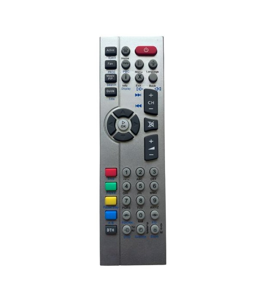 DTH Remote No. URC27-VC80 Compatible-Replacement for Videocon DTH Satellite Box- LCD TV Remote Control (Grey)
