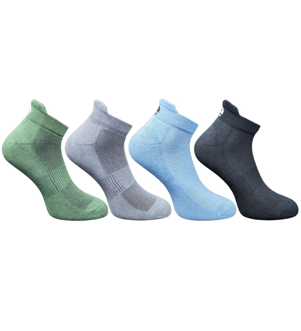 4_Pair Set Unisex Casual Cotton Printed Ankle Length Socks(Multicolor)