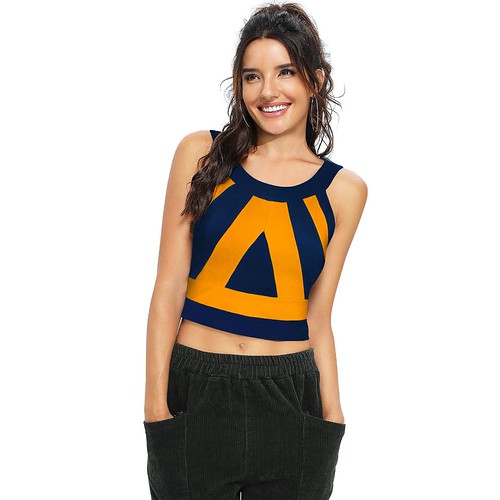  Women's 95% Polyester 5% Spandex Western Wear Tops (Yellow) 