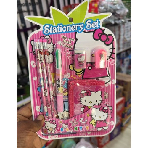  8_Pcs Set Unicorn Metal Pencil Box With 4 Pencils, 1 Sharpner, 1 Eracer And 1 Pencil Cap| Metal Box| Stationery | 3+ Years