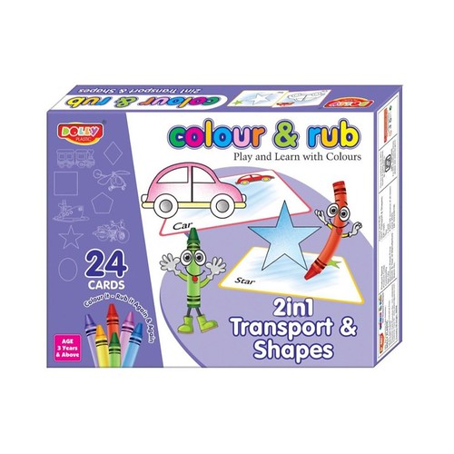  Alphapet Colour And Rub With 24 Cards | Cardboard | Educational Toys | 3+ Years
