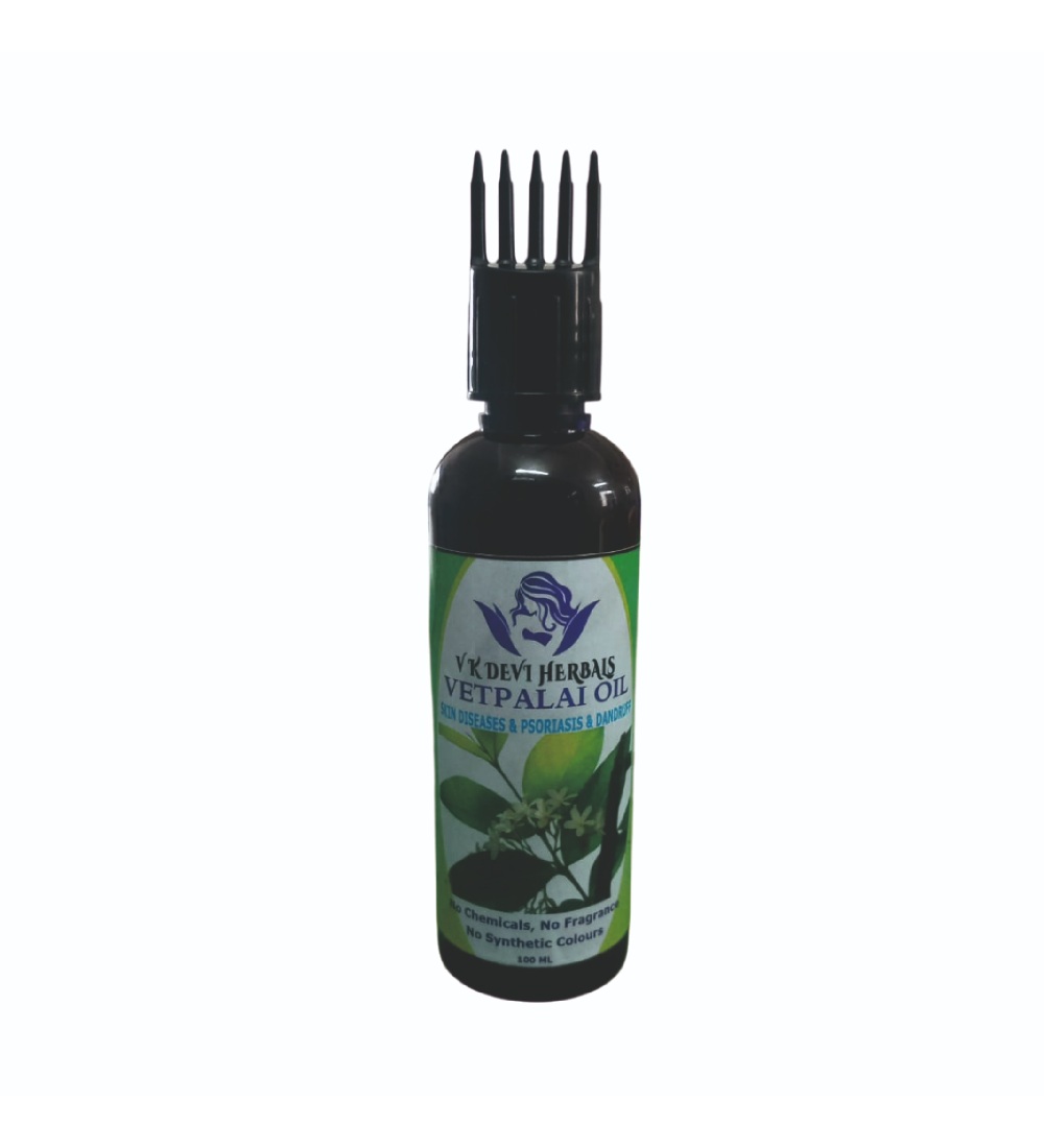 Devi Herbal Vetpalai 100 ML Oil - Anti-Dandruff And Psoriasis Relief Oil