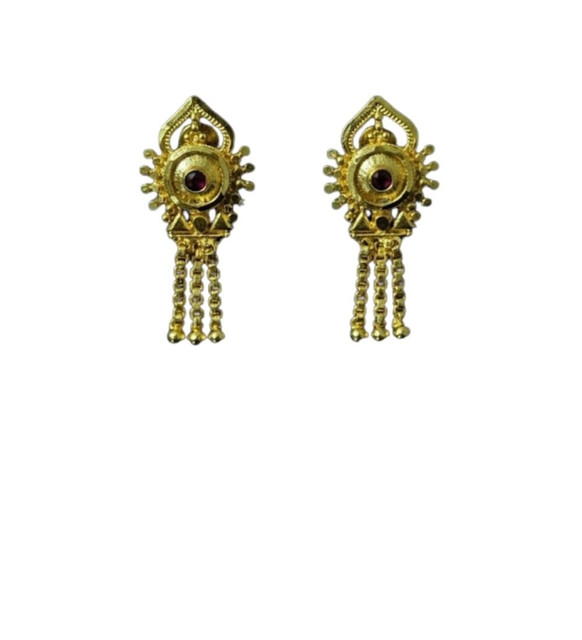 Women's Pack of_2 Brass Gold-Plated Earrings (Gold)