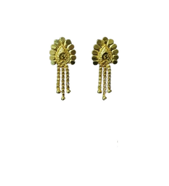 Women's Pack of_2 Brass Gold-Plated Earrings (Gold)