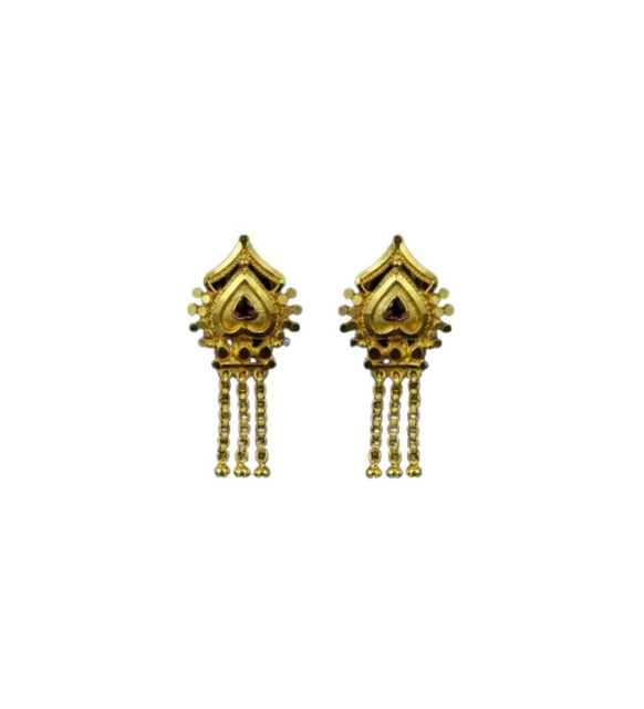Women's Pack of_2 Brass Gold-Plated Earrings (Gold)