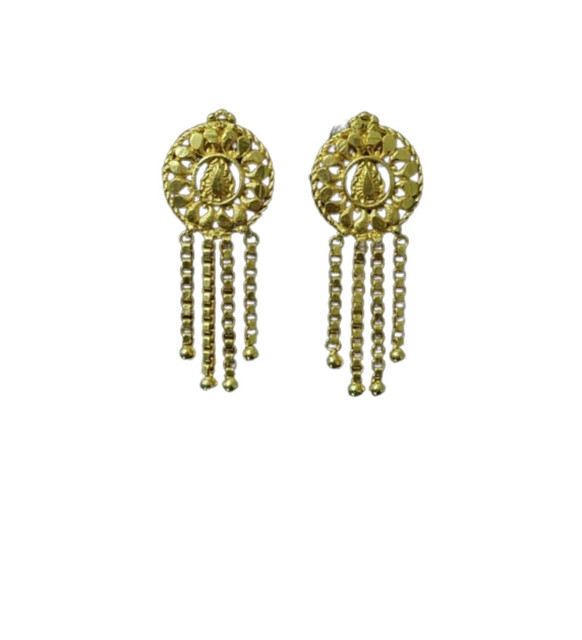 Women's Pack of_2 Brass Gold-Plated Earrings (Gold)