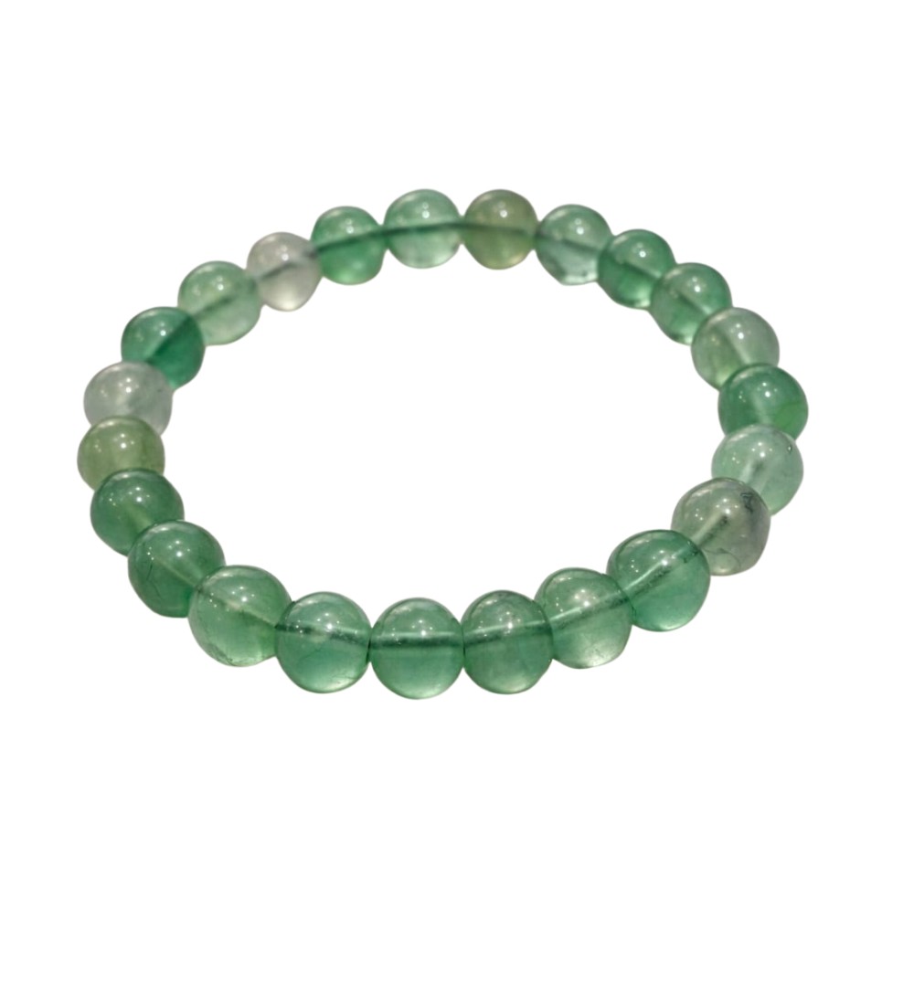 Natural Crystal 8mm Fluorite Bracelet (Green)