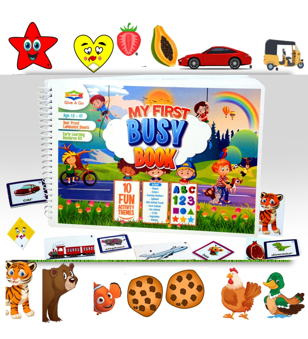 My First Busy Book â€“ Fun And Educational Activity Kit for Kids (2-4 Years, Multicolor)