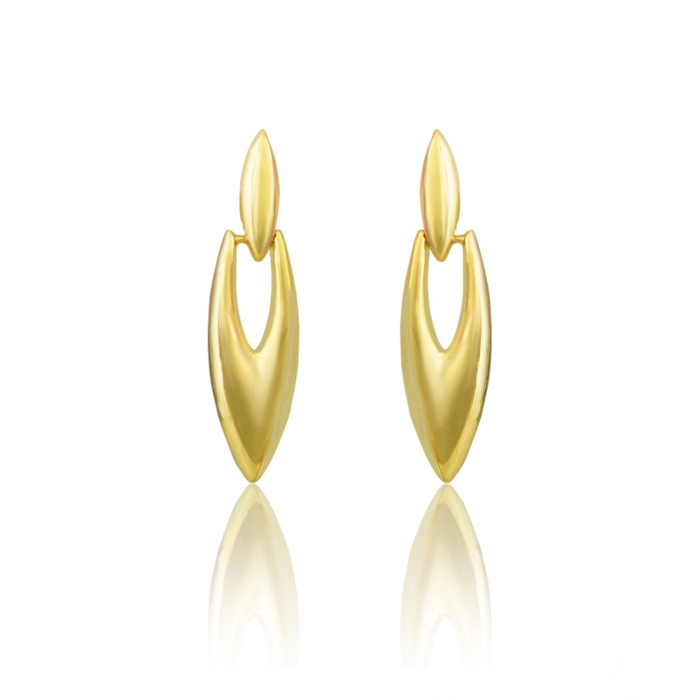 Women's brassNew Gold Tone Polish Mini Office Earrings (Gold Plated)