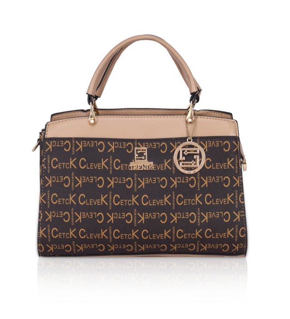 Women's Faux Leather Printed Handbag (Hilver)