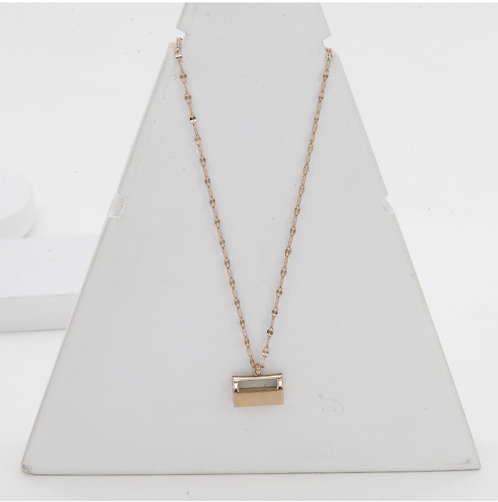 Women's Stainless Steel Mini Suitcase Pendent Delicate Chain (Gold Plated)