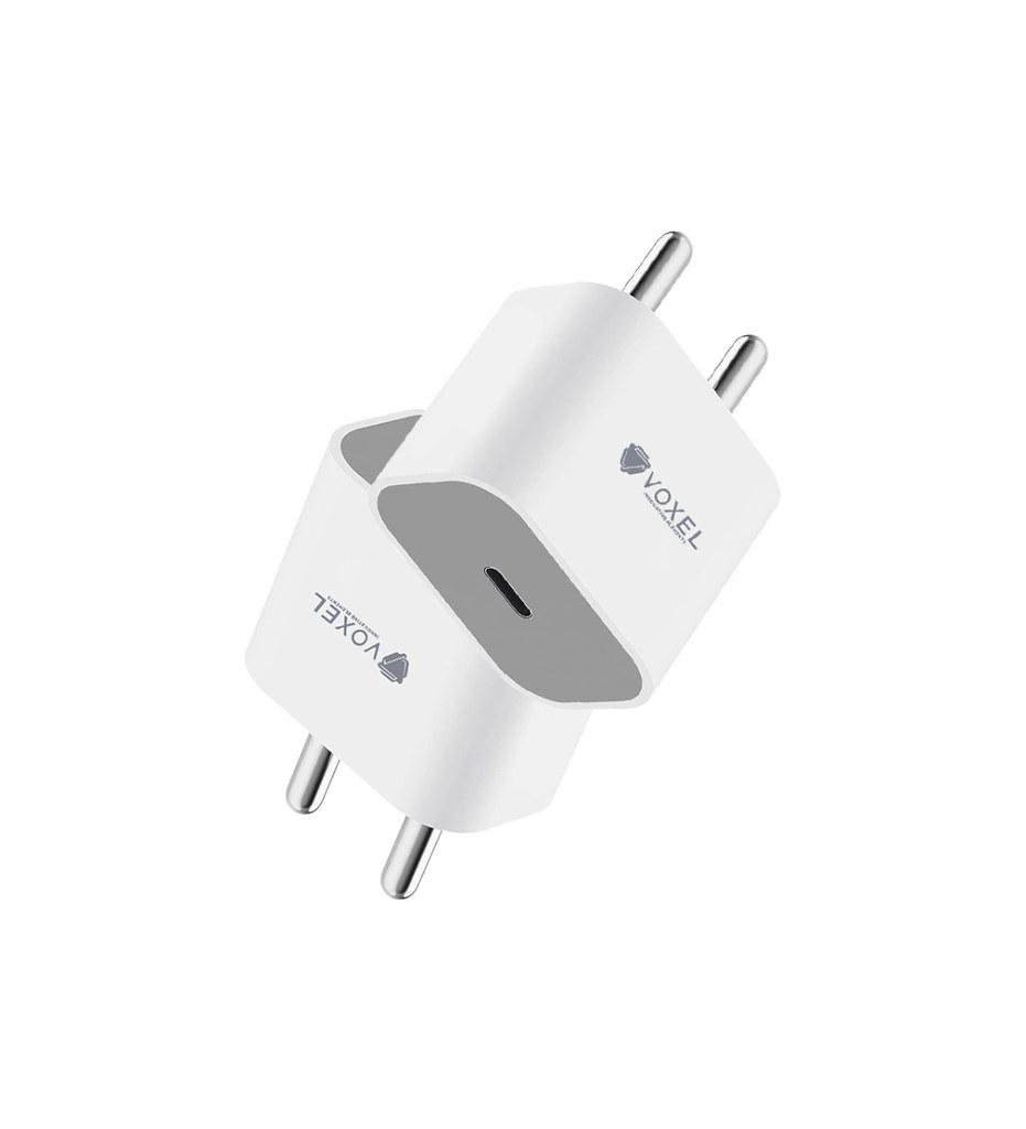 VOXEL 20 Watt ' C ' Port PD Charger AB Plastic (White)